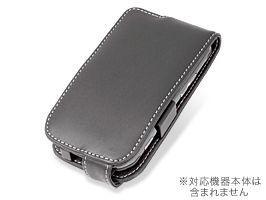 PDAIR レザーケース for MOTOROLA PHOTON ISW11M 縦開きタイプ(ブラック)