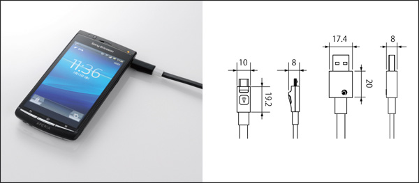 Super Tangle-free եåȥǥ󥱡֥ with LED饤(Micro-USB)(1.5m)