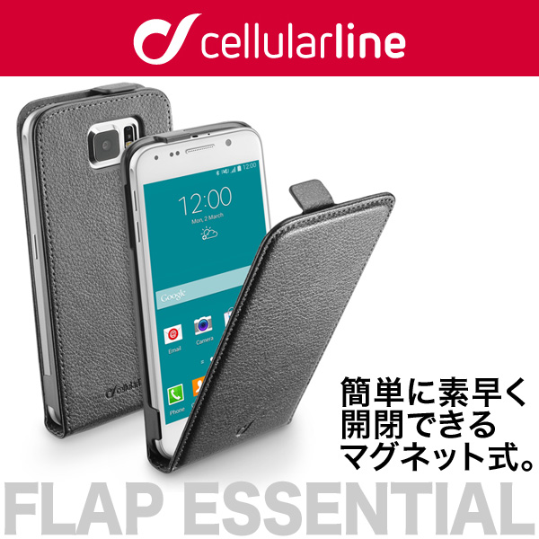 cellularline Flap Essential レザー フリップ 縦開きケース for Galaxy S6 SC-05G