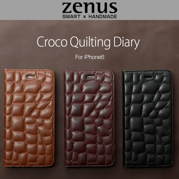 Zenus Croco Quilting Diary for iPhone 6
