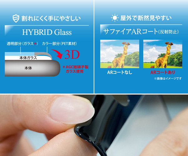 Hybrid Glass Screen Protector 3D Ʃ/AGC dragontrail-X ARù for iPhone 7