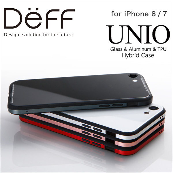 Glass & Aluminum & TPU Hyblid Case UNIO for iPhone 8
