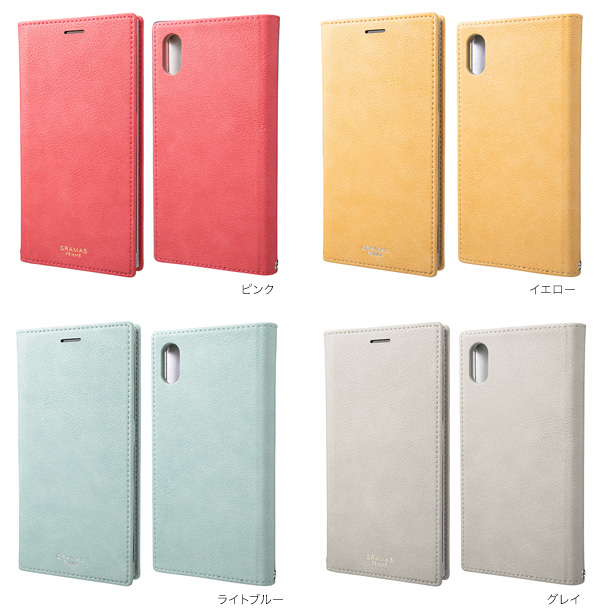 顼 GRAMAS FEMME Colo PU Leather Book Case for iPhone XS MAX