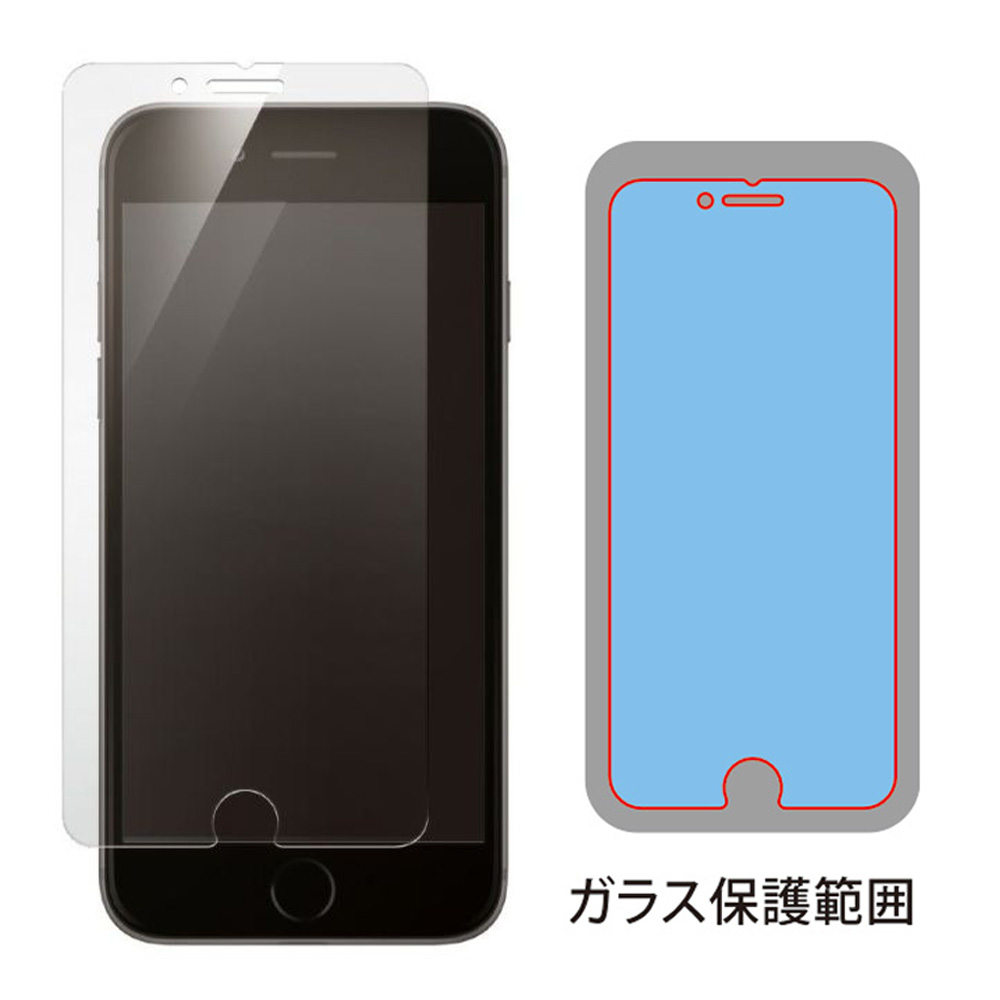 TOUGH GLASS for iPhone SE 3 (2022)ʥɥ饴ȥ쥤P + 2Ų)ե̵(֥롼饤ȥå)