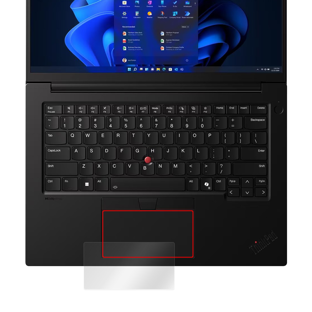 Lenovo ThinkPad P14s Gen 6 (14.5型 Intel) タッチパッド用保護フィルム