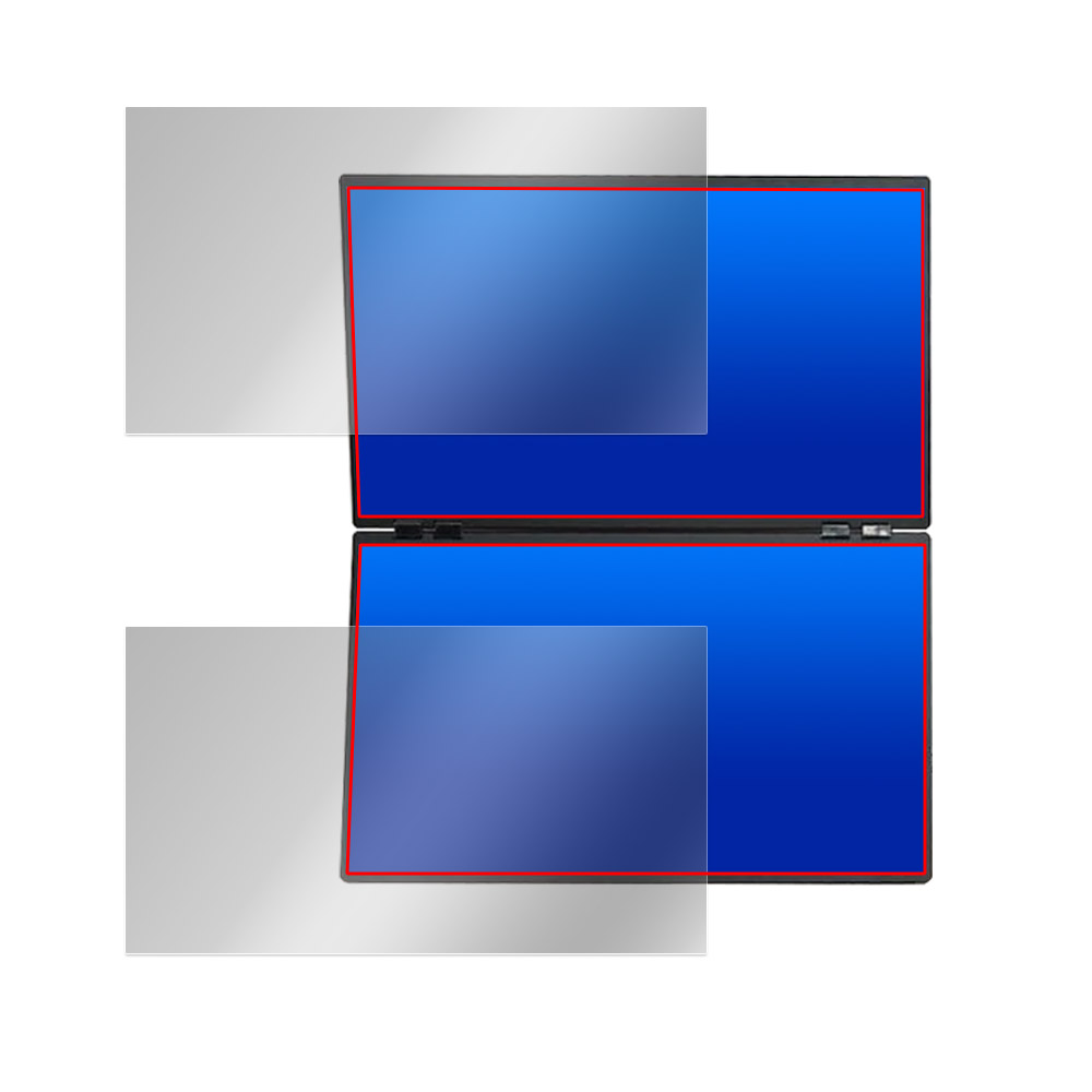 THANKO 23.8インチ 上下2画面拡張デュアルモニター 4K DMBG25HBK-4K 液晶保護フィルム