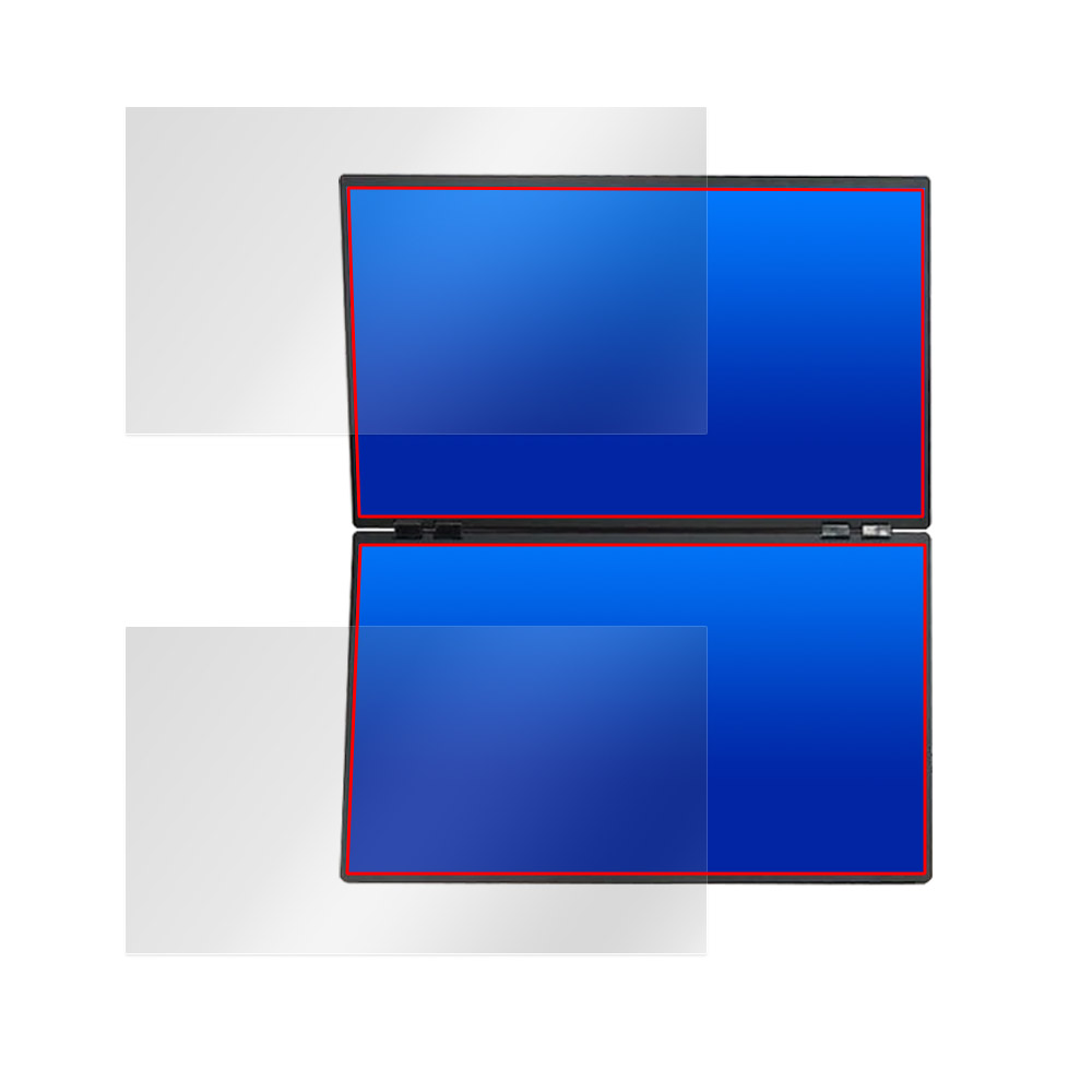 THANKO 23.8インチ 上下2画面拡張デュアルモニター 4K DMBG25HBK-4K 液晶保護フィルム