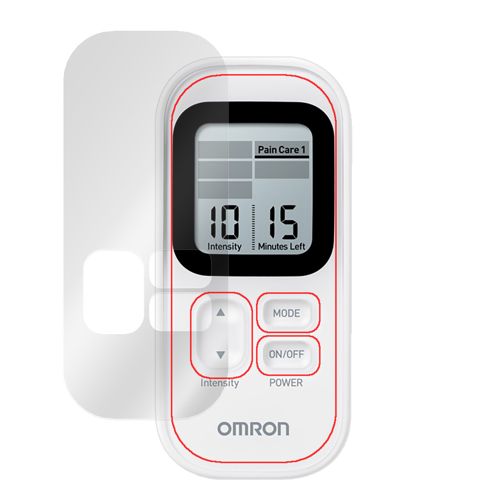 オムロン 低周波治療器 HV-F030 スポケア 液晶保護フィルム