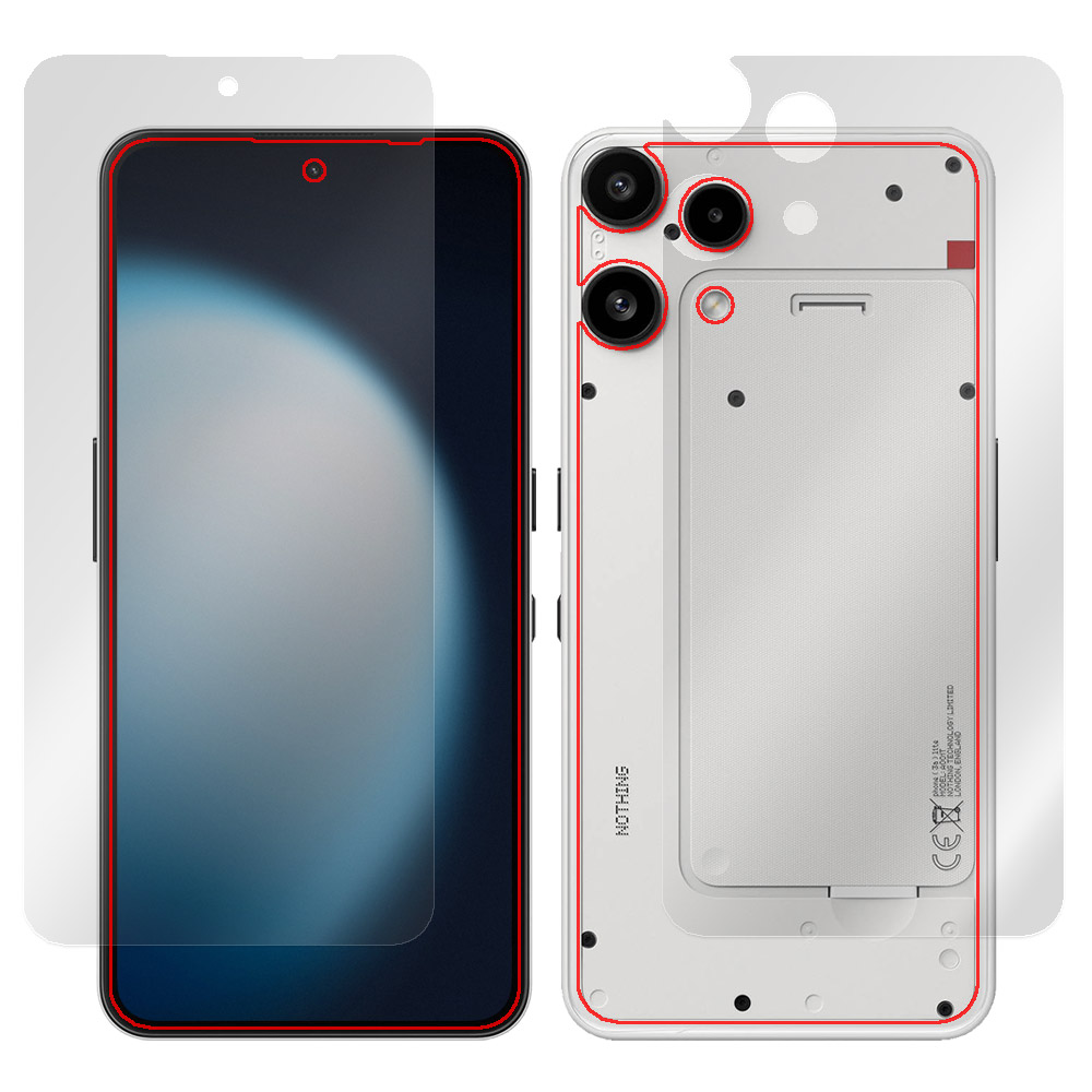 Nothing Phone (3a) Lite 表面・背面セットの保護フィルム