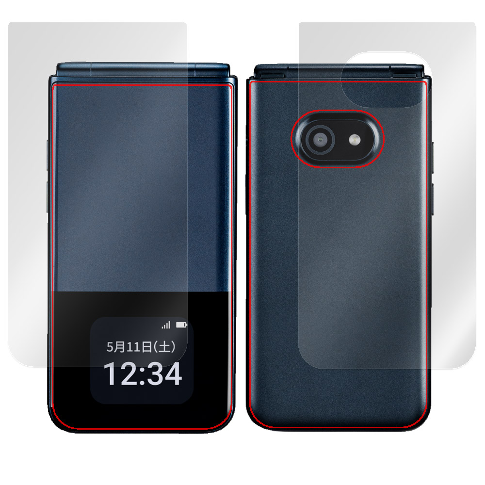 MIVEケースマ サブディスプレイ・背面セットの保護フィルム