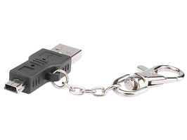 USBアダプターキーチェーン(Aコネクタ-ミニBコネクタ)