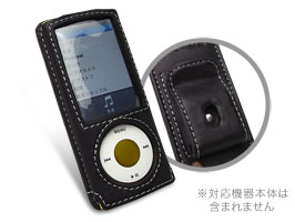 PDAIR レザーケース for iPod nano(5th gen.) ベルトクリップ付スリーブタイプ