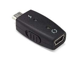 保護フィルム Micro-USB変換アダプタ(mini USB Bタイプ)(通信・充電切替スイッチ付き)