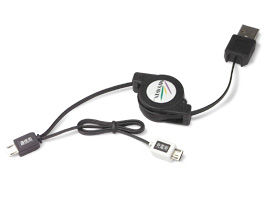 保護フィルム リトラクタブルケーブル・デュアル(Micro-USB Bタイプ)