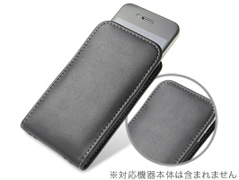 保護フィルム PDAIR レザーケース for iPhone 4S/4 バーティカルポーチタイプ