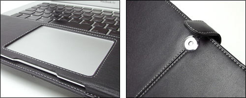 PDAIR レザーケース for MacBook Air 13インチ(Early 2014/Mid 2013/Mid 2012/Mid 2011/Late 2010) 横開きタイプ(ブラック)