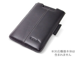 保護フィルム PDAIR レザーケース for GALAPAGOS A01SH/HTC Flyer バーティカルポーチタイプ(ブラック)