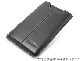 保護フィルム PDAIR レザーケース for Acer ICONIA TAB A100 バーティカルポーチタイプ(ブラック)