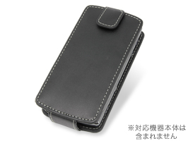 保護フィルム PDAIR レザーケース for F-07C 縦開きタイプ(ブラック)