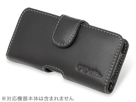 保護フィルム PDAIR レザーケース for F-07C ポーチタイプ(ブラック)