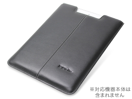 保護フィルム PDAIR レザーケース for iPad 2 バーティカルポーチタイプ(ブラック)
