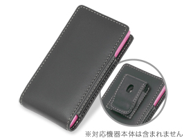 保護フィルム PDAIR レザーケース for AQUOS PHONE IS11SH ベルトクリップ付バーティカルポーチタイプ
