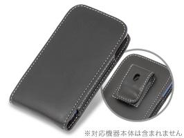 保護フィルム PDAIR レザーケース for AQUOS PHONE IS12SH ベルトクリップ付バーティカルポーチタイプ