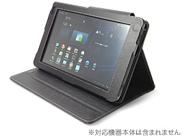 保護フィルム PDAIR レザーケース for Optimus Pad L-06C 横開きタイプ(ブラック) Ver.2