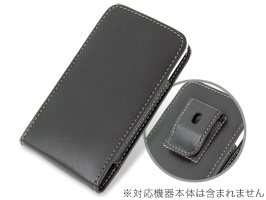 保護フィルム PDAIR レザーケース for P-07C/Sweety SoftBank 003P ベルトクリップ付バーティカルポーチタイプ