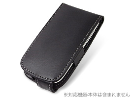 保護フィルム PDAIR レザーケース for Pocket WiFi S II(S41HW) 縦開きタイプ(ブラック)