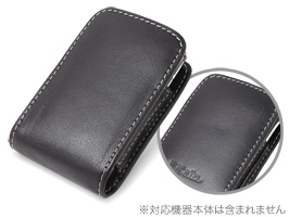 PDAIR レザーケース for Sony Ericsson mini (S51SE) バーティカルポーチタイプ(ブラック)