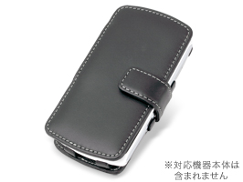 保護フィルム PDAIR レザーケース for Xperia PLAY SO-01D 横開きタイプ(ブラック)