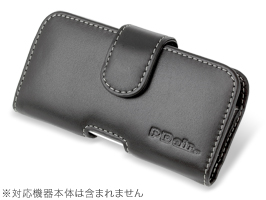 保護フィルム PDAIR レザーケース for Xperia PLAY SO-01D ポーチタイプ(ブラック)