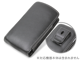 保護フィルム PDAIR レザーケース for Xperia PLAY SO-01D ベルトクリップ付バーティカルポーチタイプ(ブラック)
