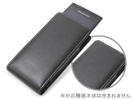 保護フィルム PDAIR レザーケース for Xperia(TM) acro SO-02C/IS11S バーティカルポーチタイプ