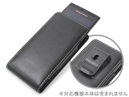 保護フィルム PDAIR レザーケース for Xperia(TM) acro SO-02C/IS11S ベルトクリップ付バーティカルポーチタイプ