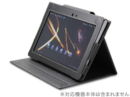保護フィルム PDAIR レザーケース for Sony Tablet Sシリーズ 横開きタイプ Ver.2(ブラック)