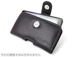 保護フィルム PDAIR レザーケース for htc EVO WiMAX ISW11HT ポーチタイプ(ブラック)