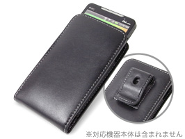 保護フィルム PDAIR レザーケース for htc EVO WiMAX ISW11HT ベルトクリップ付バーティカルポーチタイプ(ブラック)