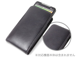 保護フィルム PDAIR レザーケース for htc EVO WiMAX ISW11HT バーティカルポーチタイプ(ブラック)