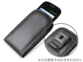保護フィルム PDAIR レザーケース for Nexus S ベルトクリップ付バーティカルポーチタイプ(ブラック)