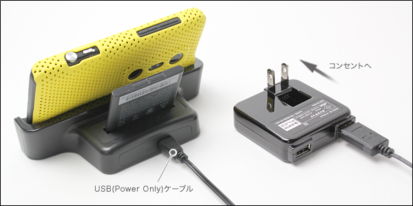 Kidigi USBカバーメイトクレードル for htc EVO 3D ISW12HT with 2ndバッテリー充電器