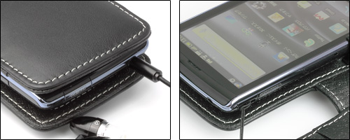 PDAIR レザーケース for GALAPAGOS SoftBank 003SH 横開きタイプ