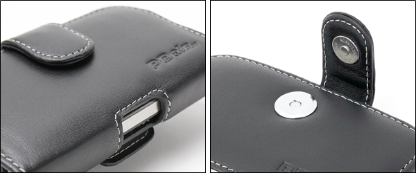 PDAIR レザーケース for BlackBerry Bold 9900 ポーチタイプ(ブラック)