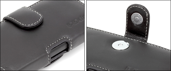 PDAIR レザーケース for htc EVO 3D ISW12HT ポーチタイプ(ブラック)
