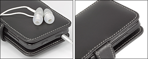 PDAIR レザーケース for htc EVO WiMAX ISW11HT 横開きタイプ(ブラック)