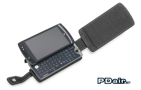 PDAIR レザーケース for F-07C 縦開きタイプ(ブラック)