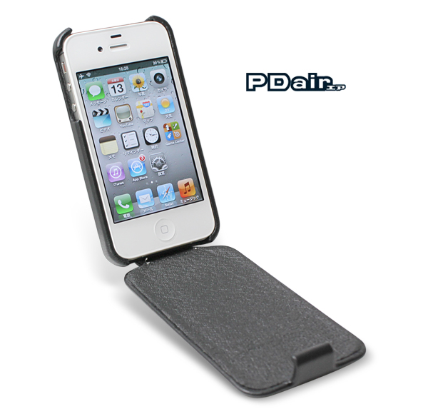 PDAIR レザーケース for iPhone 4S/4 縦開きタイプ ver.2