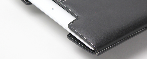 PDAIR レザーケース for iPad 2 バーティカルポーチタイプ(ブラック)