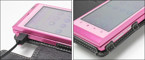 PDAIR レザーケース for AQUOS PHONE IS11SH 横開きタイプ